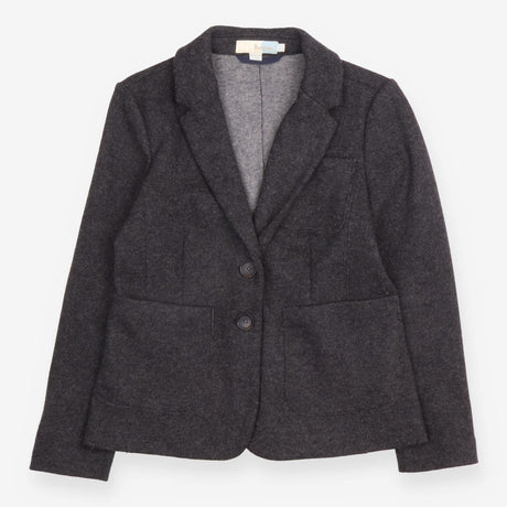 Jacket Charcoal Wool Blend Structured Patch Pocket