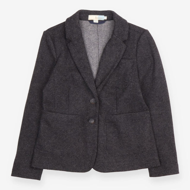 Jacket Charcoal Wool Blend Structured Patch Pocket