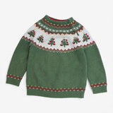 Sweater Green Christmas tree fairisle