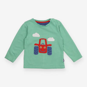 T-shirt long sleeve green tractor