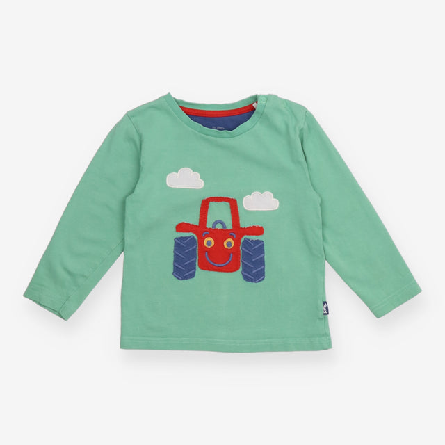 T-shirt long sleeve green tractor