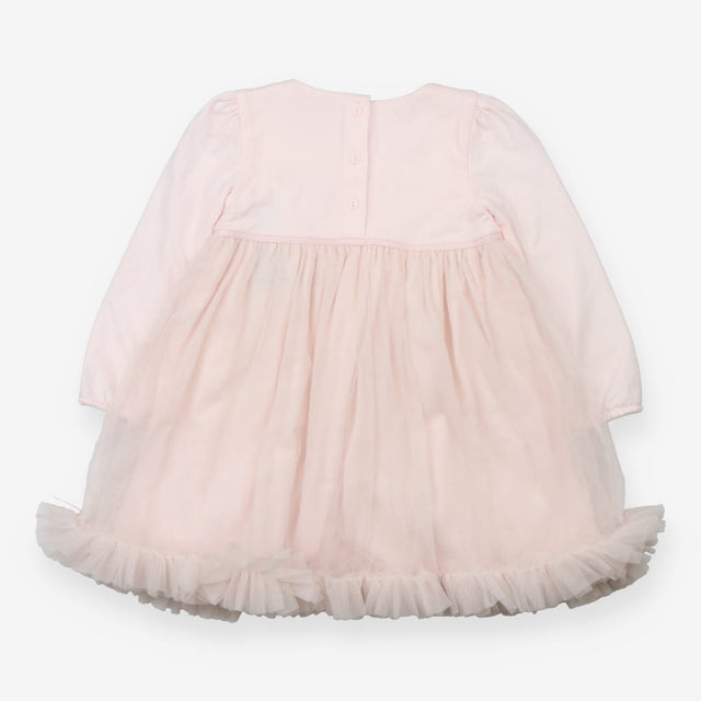 Pink Tulle Skirt Dress with Bow