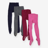 Tights 4pc grey pink purple blue