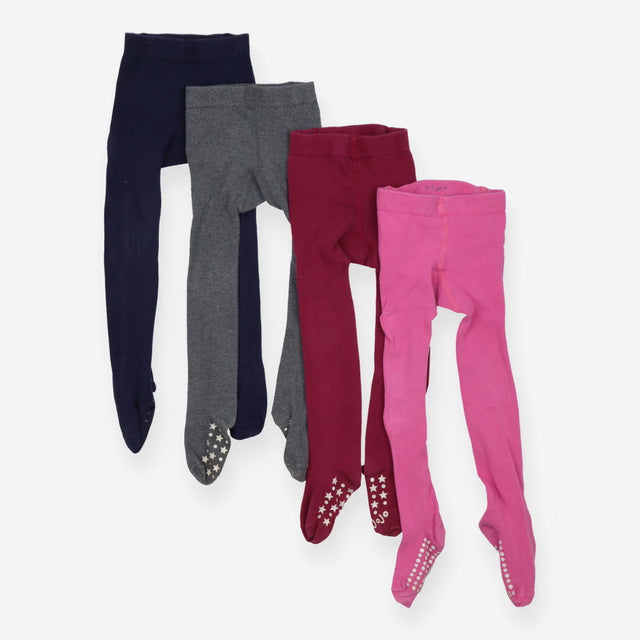 Tights 4pc grey pink purple blue