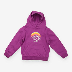 Hoodie Purple With Rainbow and Mountain