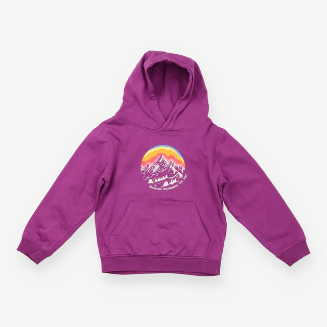 Hoodie Purple With Rainbow and Mountain