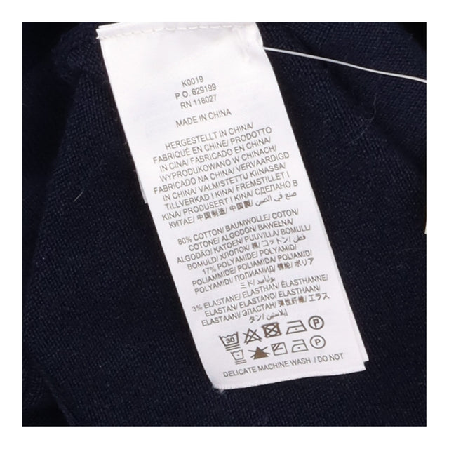 Top Sleeveless Knit Keyhole Back Navy