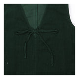 Pinafore Dress Forest Green Cord Tie Front