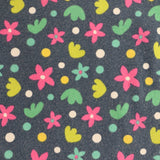 T-shirt Long Sleeve Blue with Pink and Green Flowe