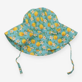 Sunhat Blue Lemons and Flowers