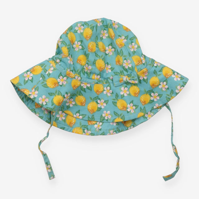 Sunhat Blue Lemons and Flowers