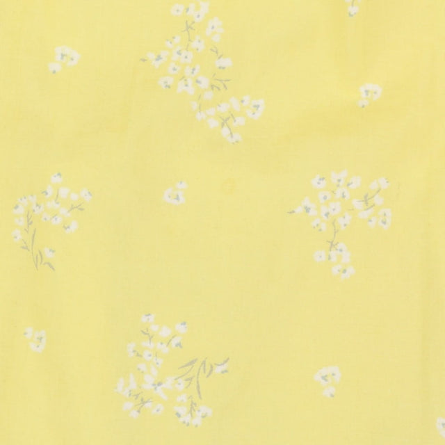 Dress Yellow Frill Shoulder with Flowers
