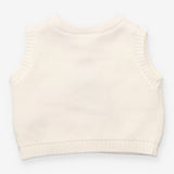 Sweater Vest Knit White Snowman