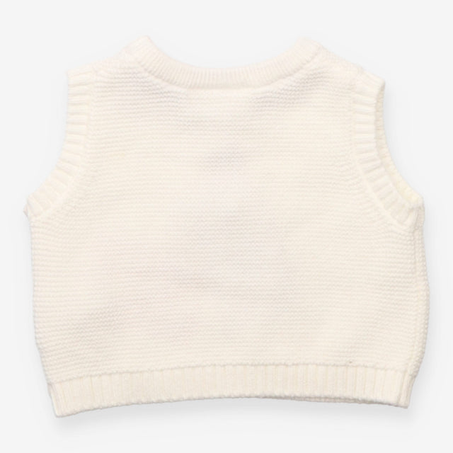 Sweater Vest Knit White Snowman