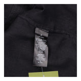Top 100% Linen V-Neck Long Sleeve Black