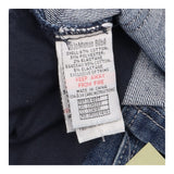Dark Wash Blue Denim Over Bump Stretch Jersey Wais