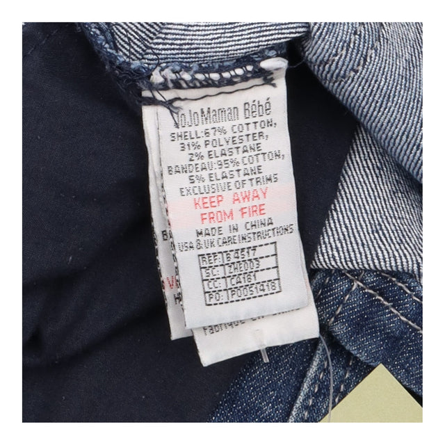 Dark Wash Blue Denim Over Bump Stretch Jersey Wais