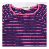 Dress LS purple pink stripe jersey