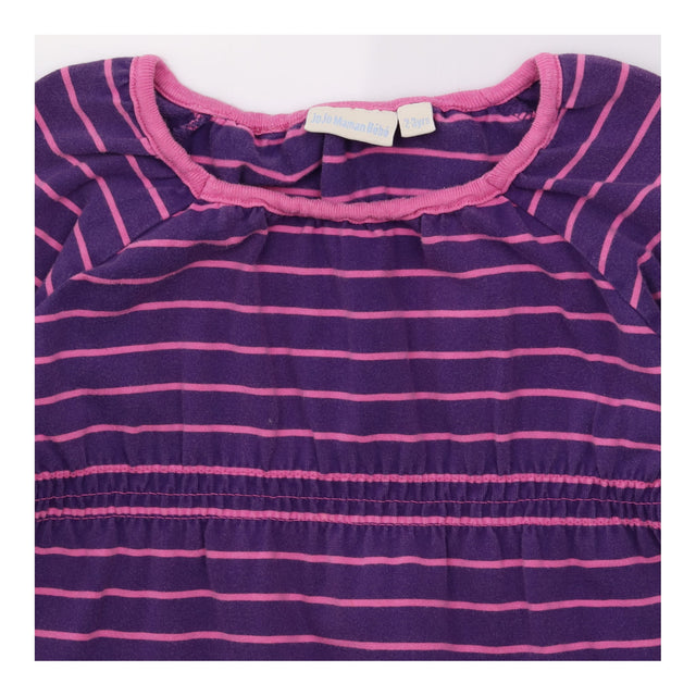 Dress LS purple pink stripe jersey
