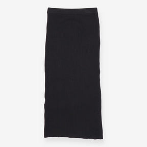 Ribbed Knit Pencil Skirt Women's Midi Stretch