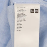 100% Linen Blue Sleeveless Summer Shirt