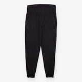 Maternity Joggers Black Cotton Stretch Drawstring 
