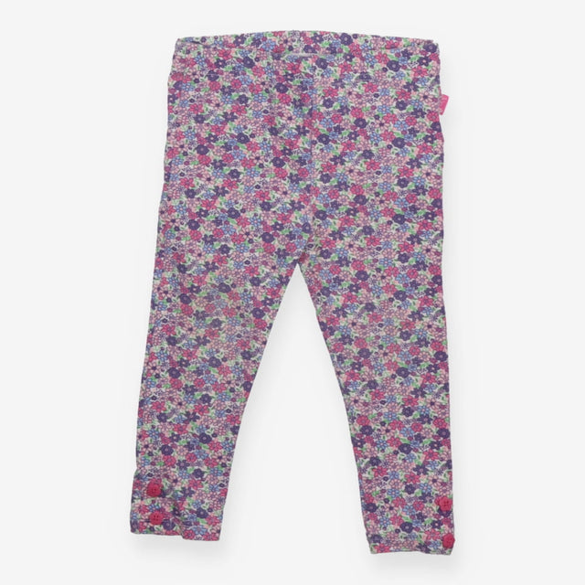 Leggings Ditsy Floral Purple Flower Buttons