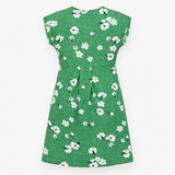 Green Floral Maternity Nursing Midi Dress with Poc