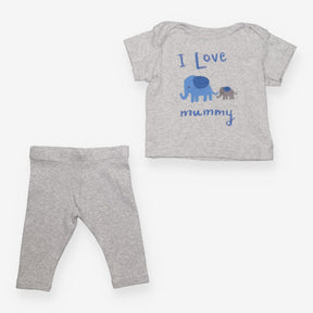 Grey "I Love Mummy" Outfit 