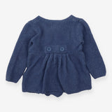 Blue Knit Cardigan - 4 buttons