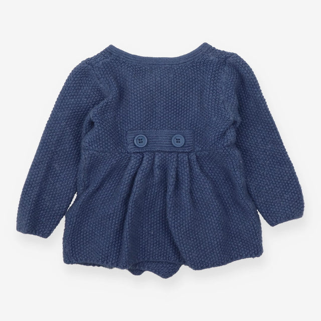 Blue Knit Cardigan - 4 buttons