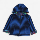 Zip Hoodie Blue Reversible Dinosaur