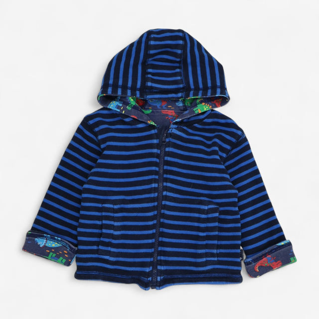 Zip Hoodie Blue Reversible Dinosaur