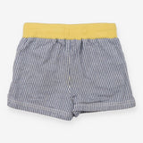 Ticking Stripe Short with honey Bee