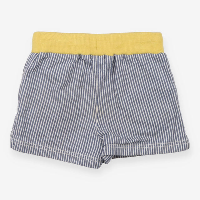Ticking Stripe Short with honey Bee