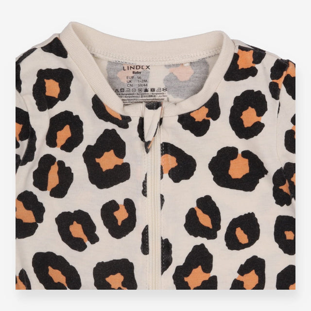 Sleepsuit footless leopard print