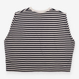 Striped Top Navy Ivory Oversized Cotton Sleeveless