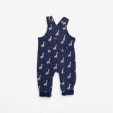 Jersey Giraffe print dungarees