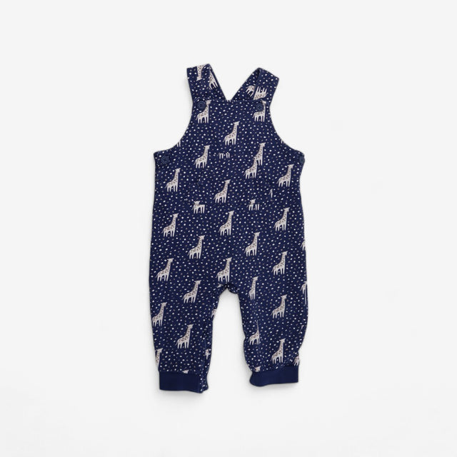 Jersey Giraffe print dungarees