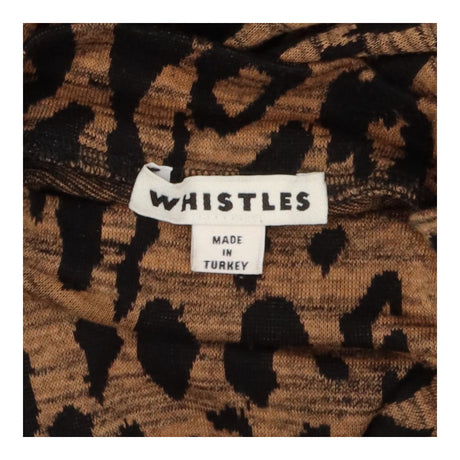 High neck Jacquard Top with Leopard Prints