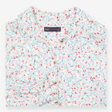 Shirt Ivory Mix Floral Printed Roll Sleeve Button 