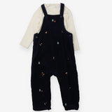 Dungaree cord navy outfits 