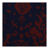 Long Sleeve Top Navy Rust Ikat Print