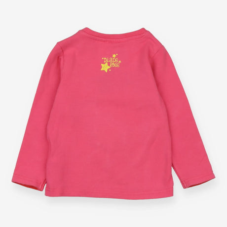 Tee pink LS applique duck