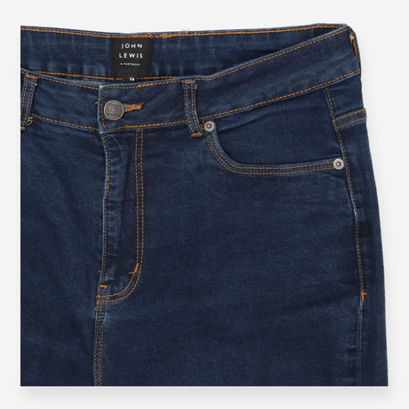John Lewis Dark Denim Flare Leg Jeans Classic Blue