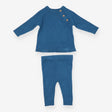 Outfit Top and Leggings Knit Blue