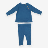 Outfit Top and Leggings Knit Blue