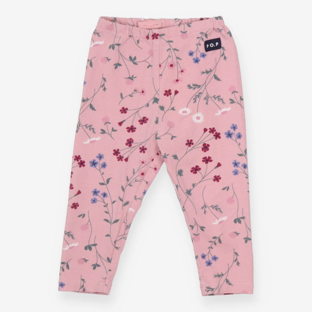 Pink flower leggings