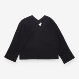 Knit Pullover Black Wool Long Sleeve Yasmelie