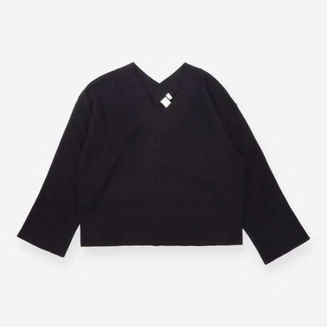 Knit Pullover Black Wool Long Sleeve Yasmelie